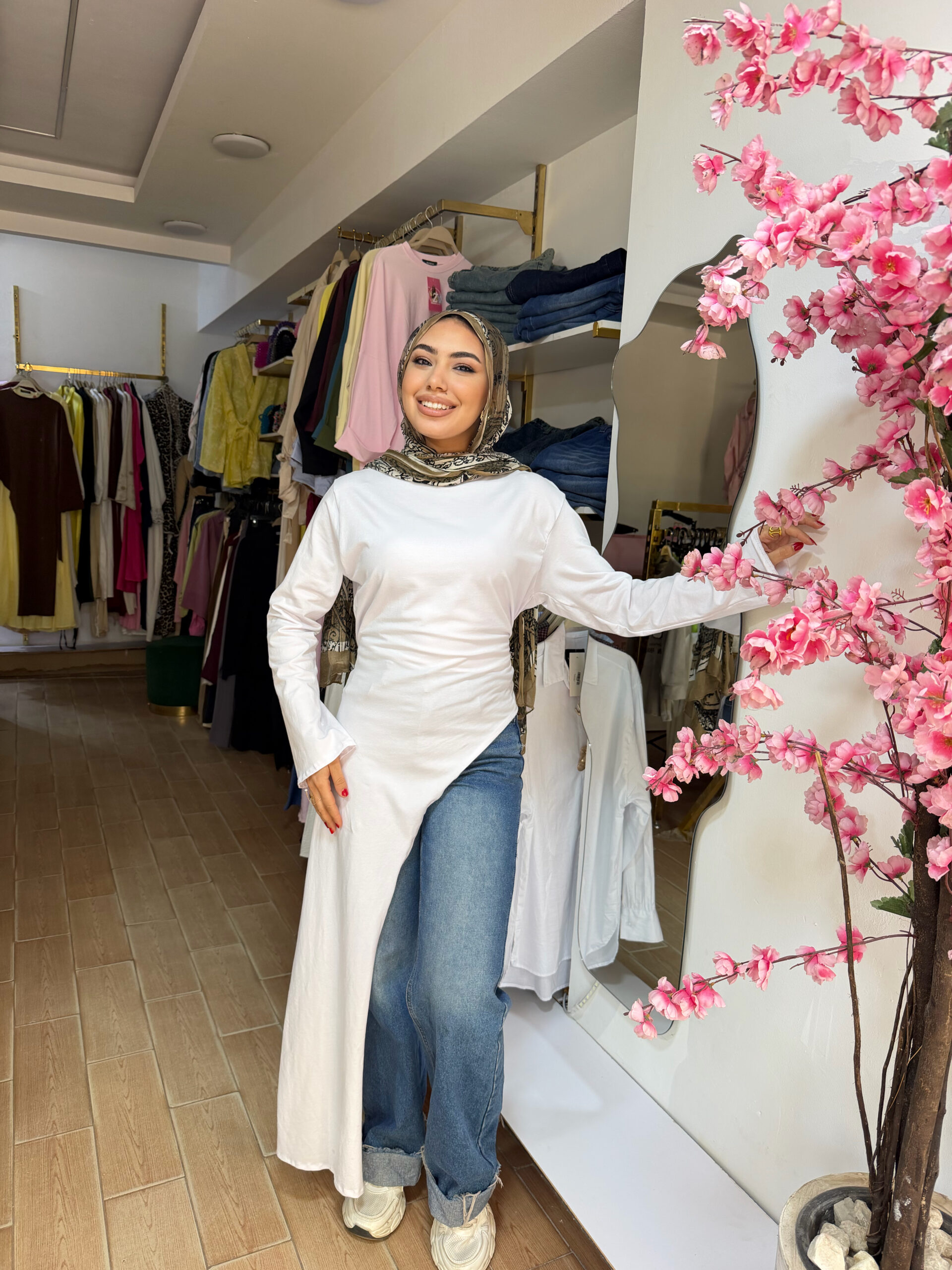One slit long top