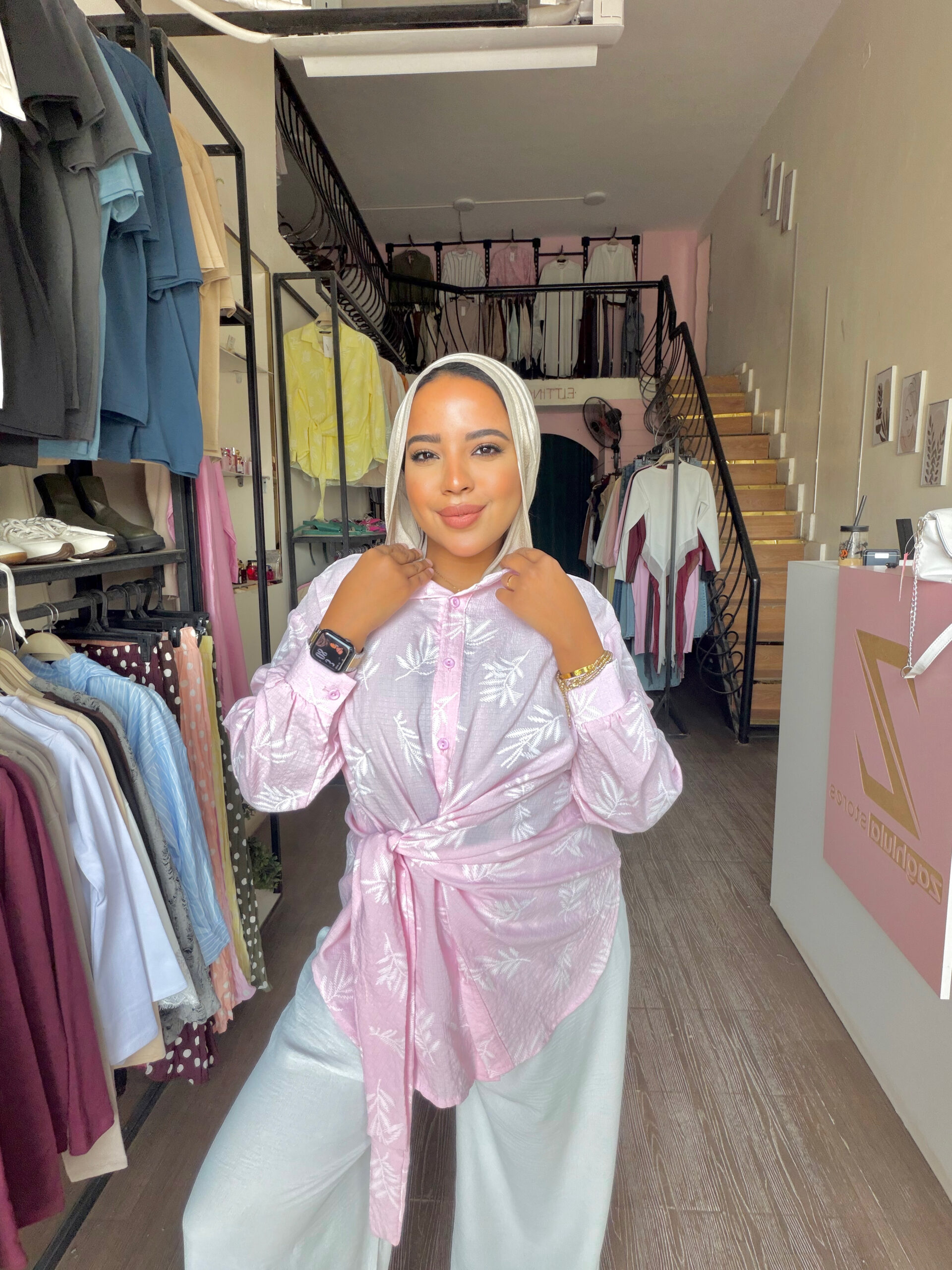 Flory half wrapped blouse