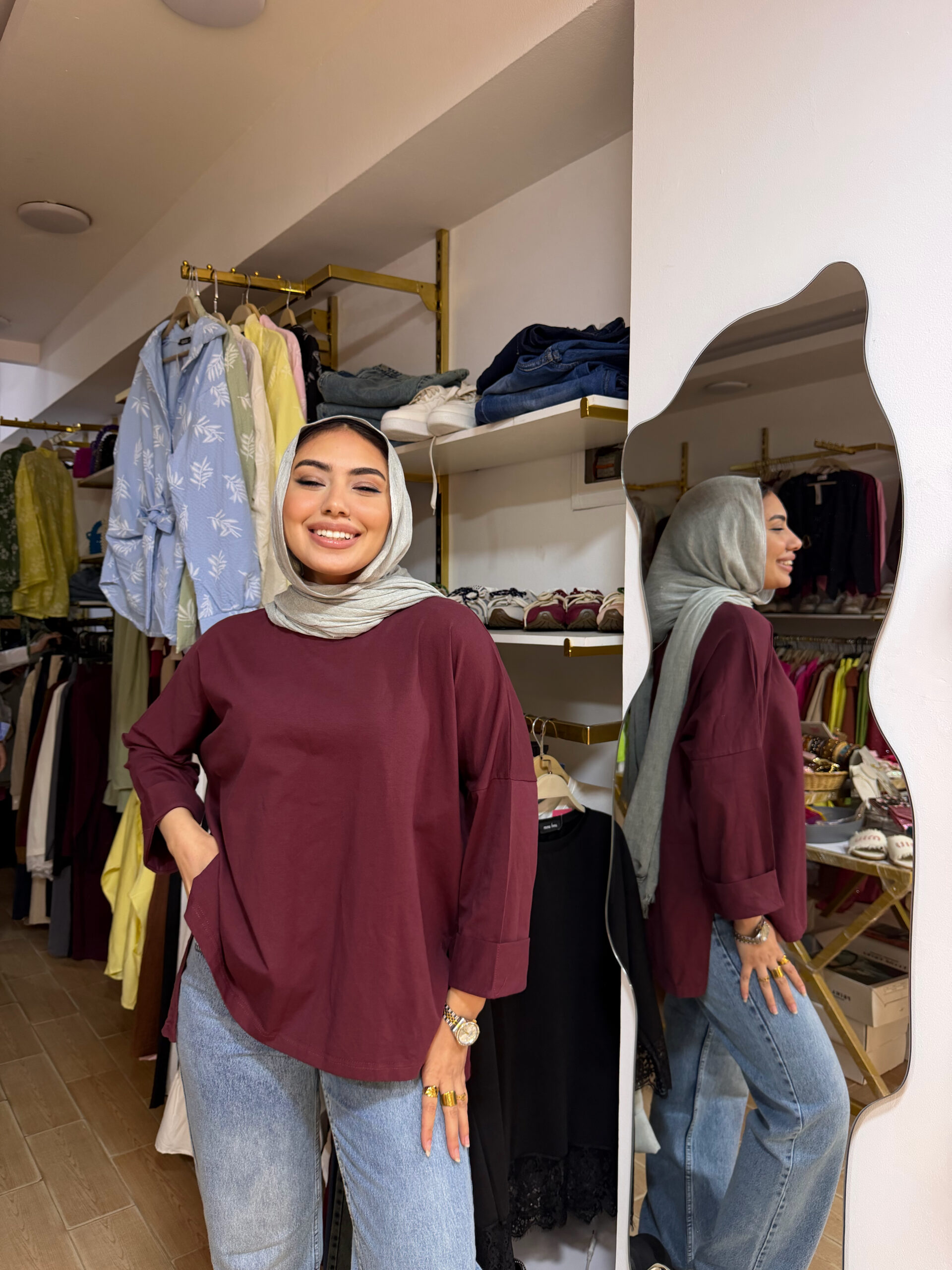 Cotton shirt oversize