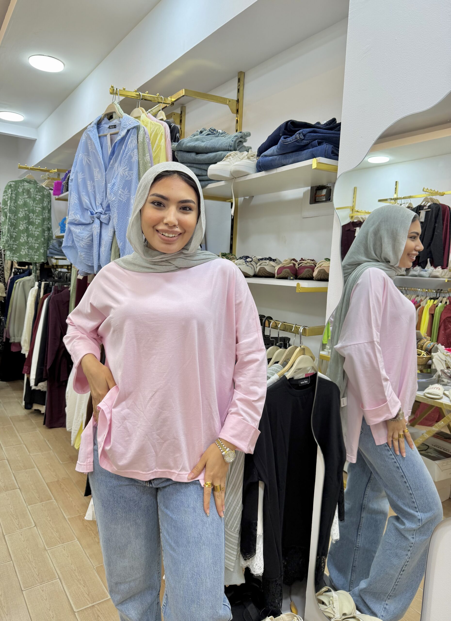Cotton shirt oversize - Image 3