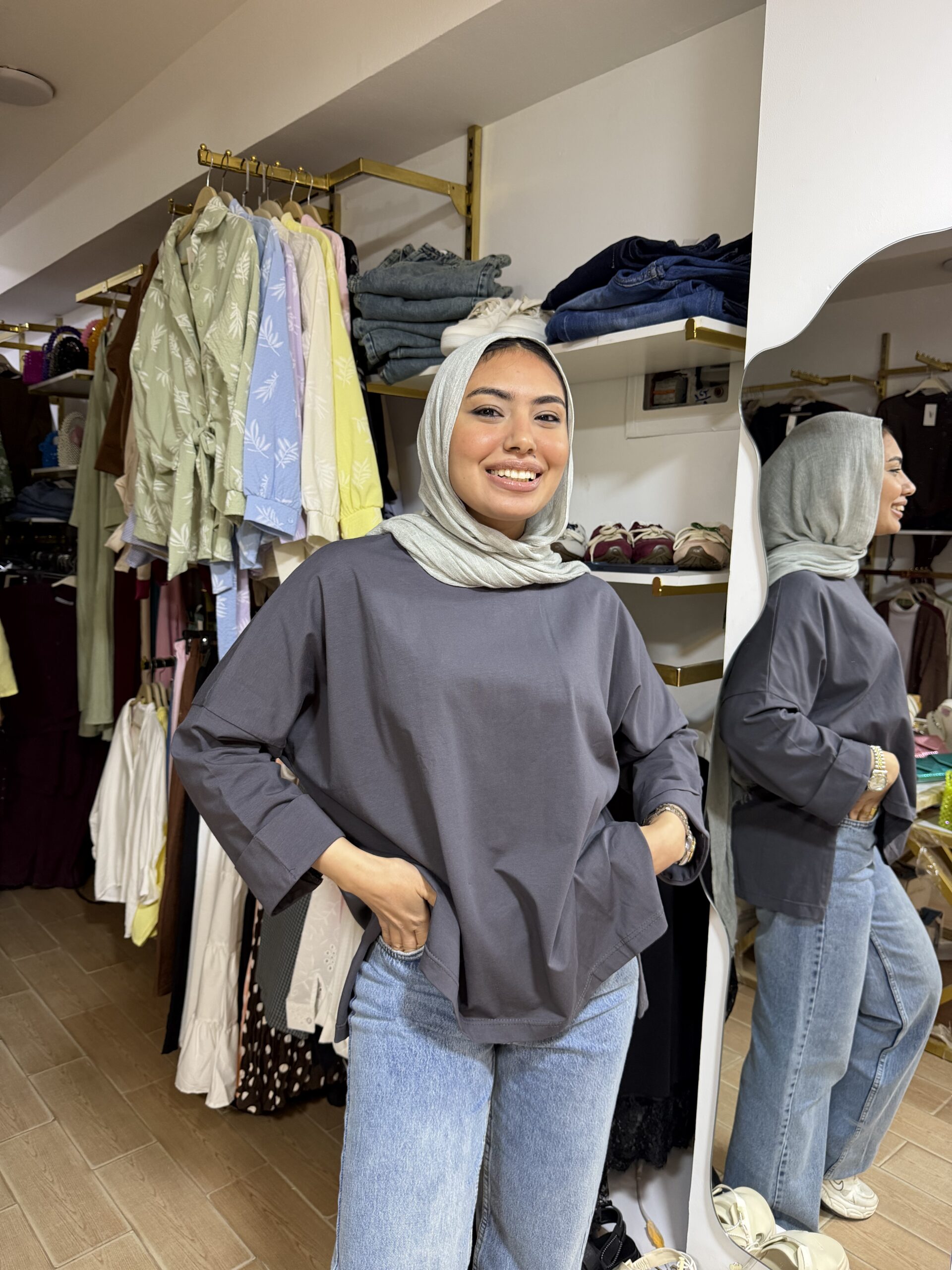 Cotton shirt oversize - Image 5