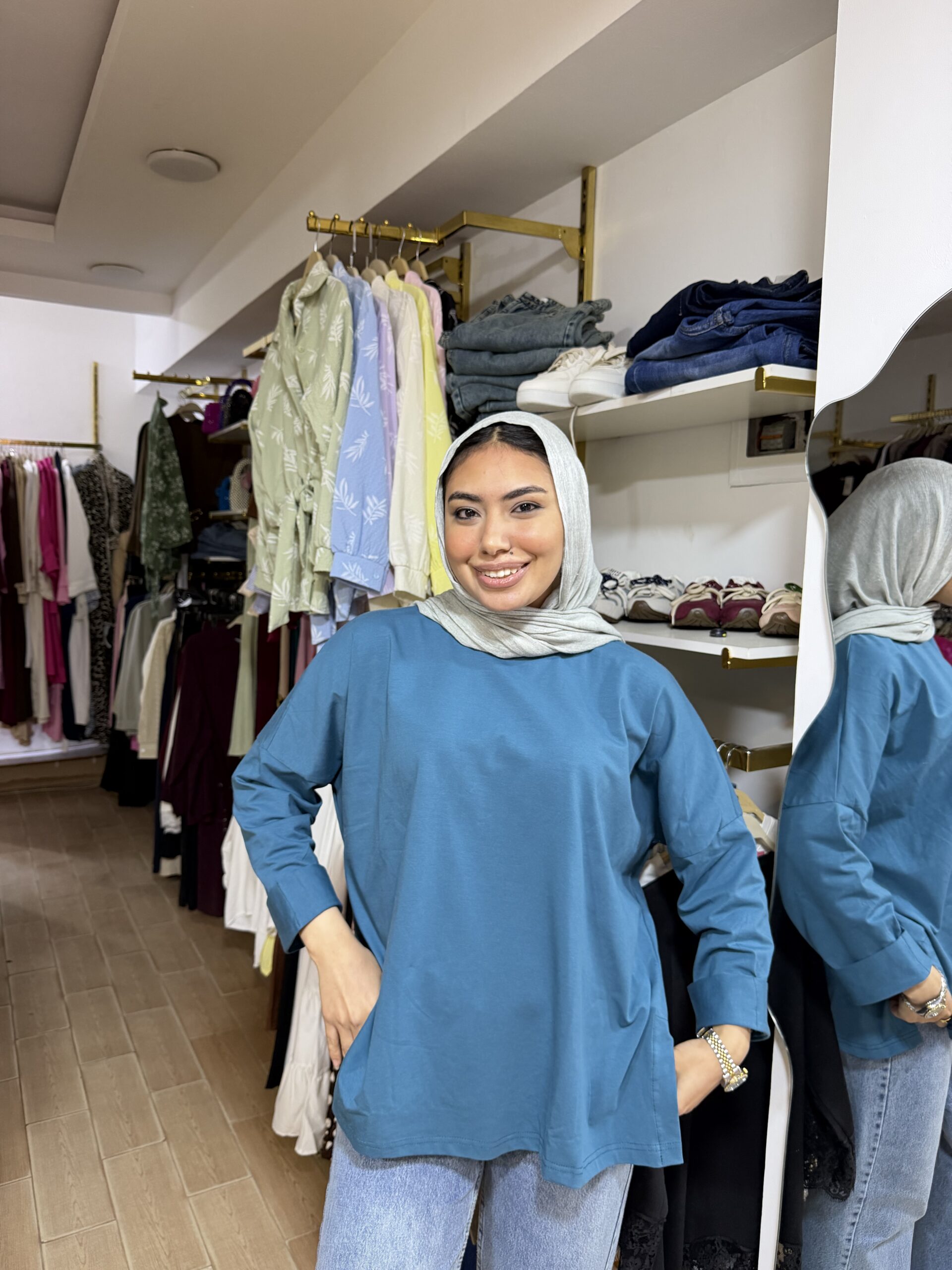 Cotton shirt oversize - Image 6