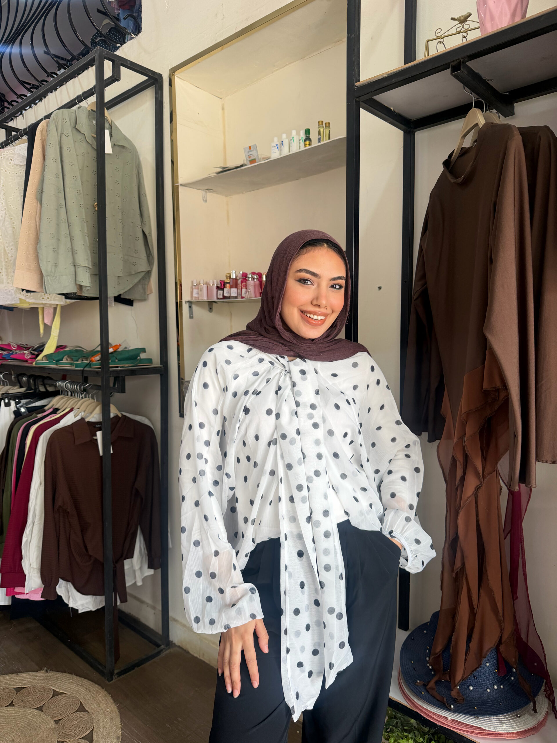 Chiffon polka blouse - Image 5