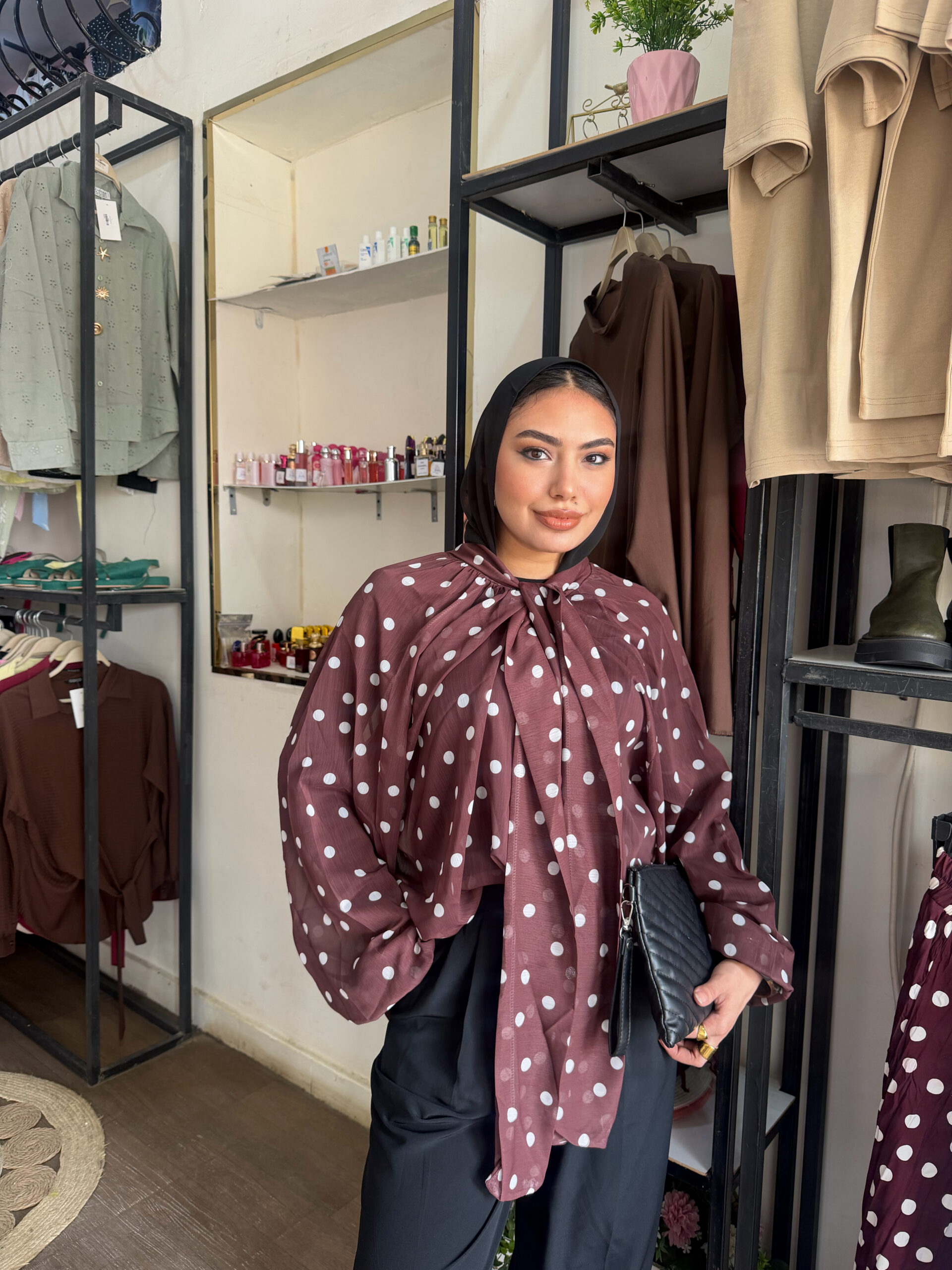 Chiffon polka blouse - Image 2